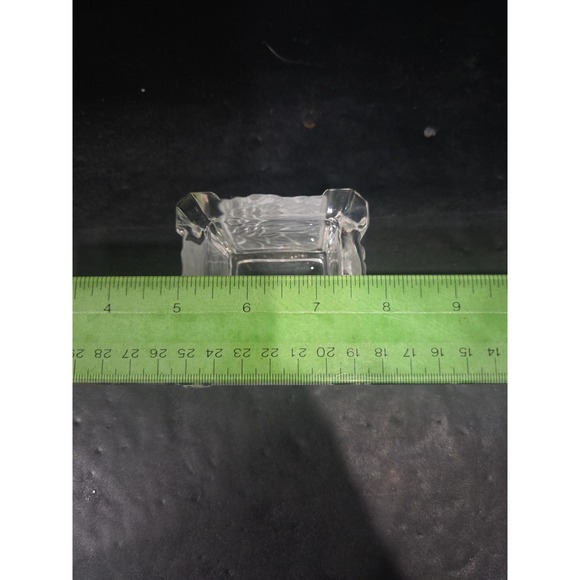 PartyLite Chrysanthemum Votive Holder, Square Glass Candle Holder, Candle Holder - Picture 9 of 9